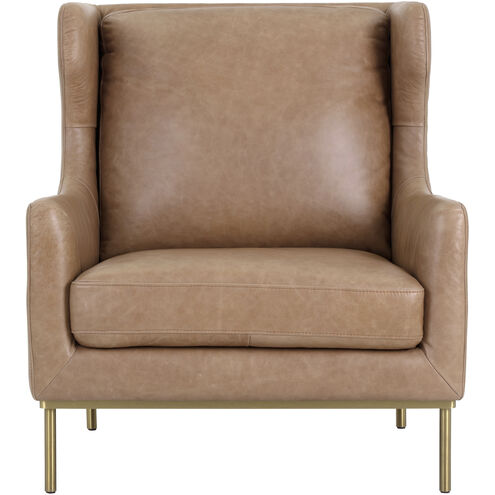 Virgil Marseille Camel Leather Lounge Chair